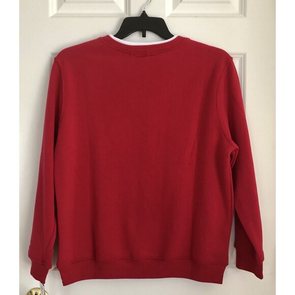 Hasting &Smith Sweatshirt Size Large Red Pullover Ugly Christmas Penguin Design - Picture 3 of 8